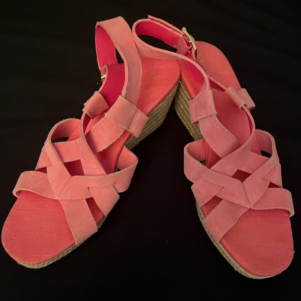 Cole Haan Women's Crystal Wedge Sandal Pink Size 6.5 B